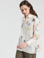 Camisa Crudo VILAGALLO Estampado Love