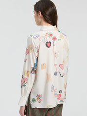 Camisa Crudo VILAGALLO Estampado Love