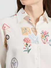 Camisa Crudo VILAGALLO Estampado Love