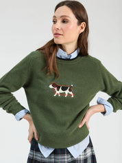Jersey VILAGALLO Perro Bordado Verde