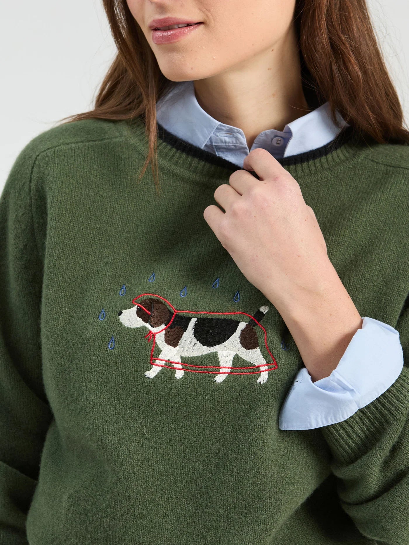 Jersey VILAGALLO Perro Bordado Verde