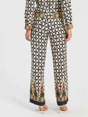 Pantalón VILAGALLO Estampado Folk