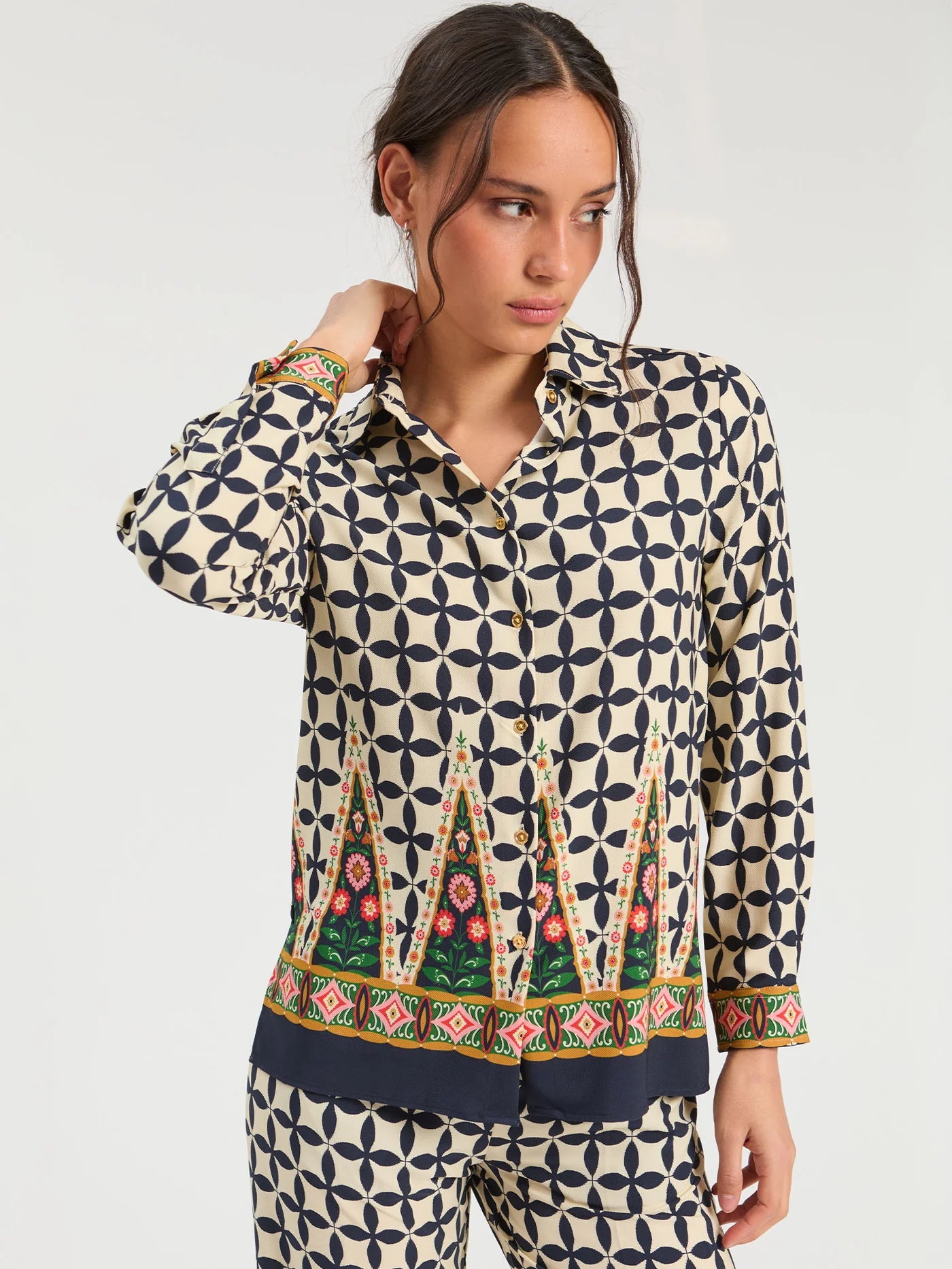 Camisa VILAGALLO Geométrico Folk