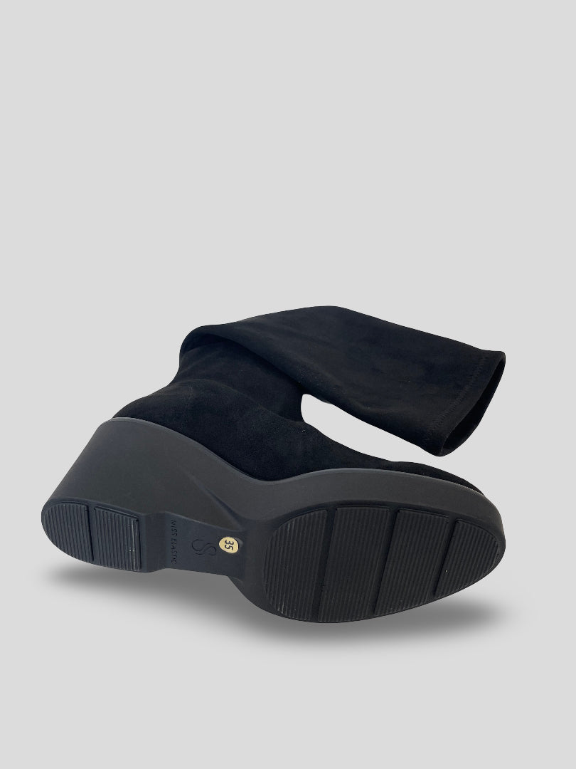 Bota Cuña MISS ELASTIC Cushy Ante NEGRO