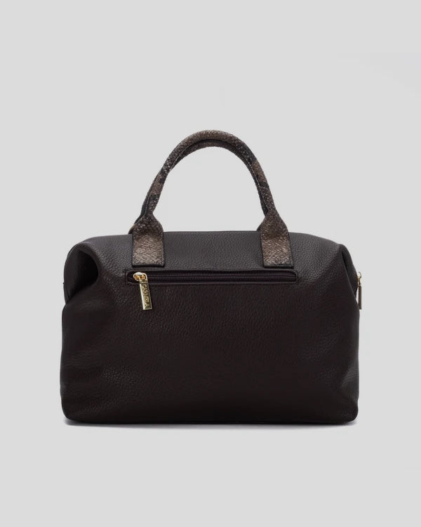 Bolso Dos Asas CARMELA Combi Ante MARRÓN