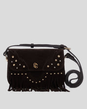 Bolso CARMELA Flecos Tachas Ante MARRÓN