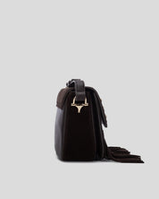 Bolso CARMELA Flecos Tachas Ante MARRÓN