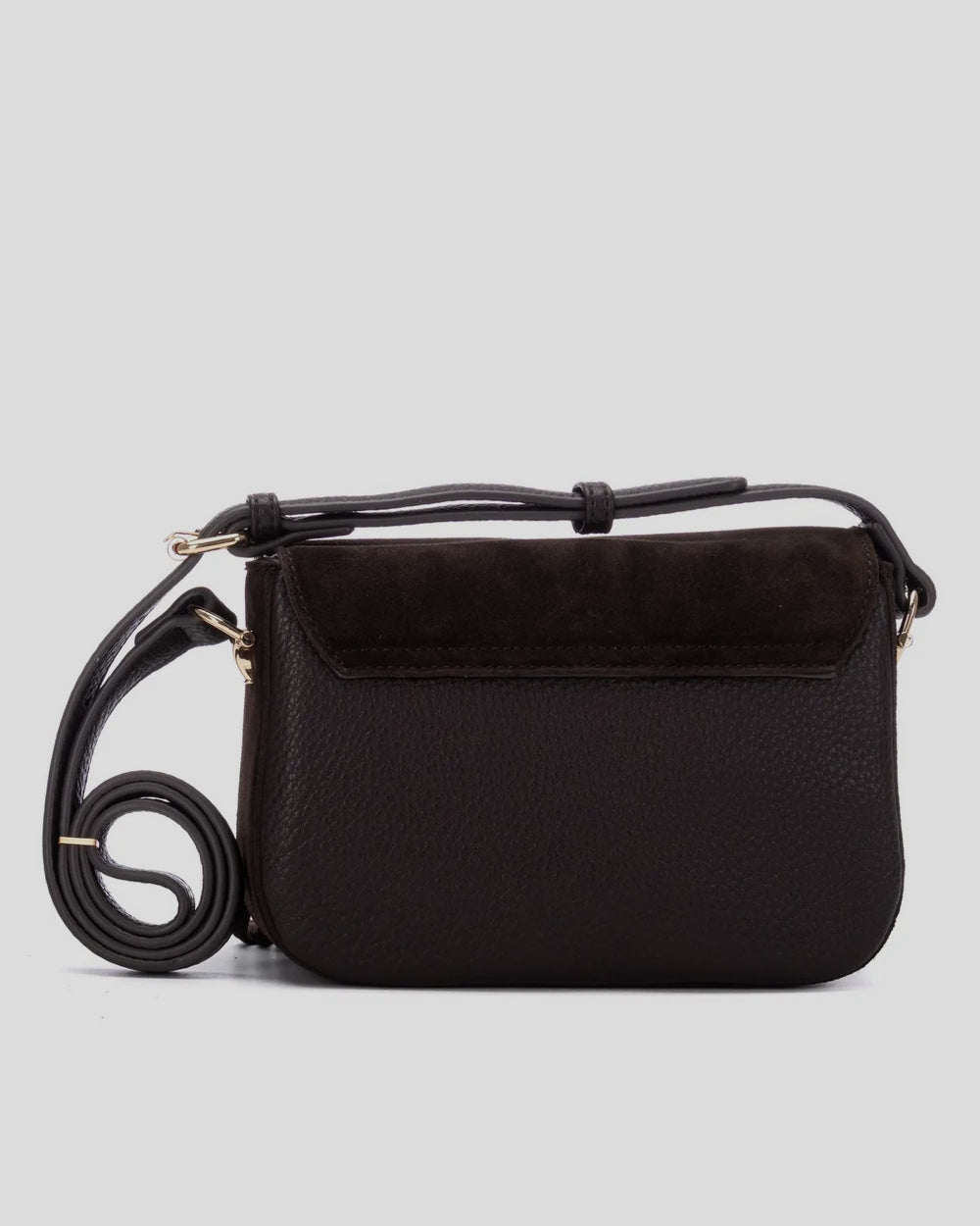 Bolso CARMELA Flecos Tachas Ante MARRÓN
