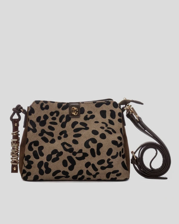Bandolera CARMELA Pelo LEOPARDO TAUPE