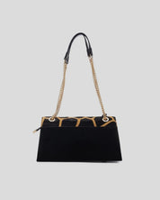 Bolso CARMELA Solapa Pelo JIRAFA NEGRO