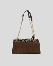 Bolso CARMELA Solapa Pelo LEOPARDO TAUPE