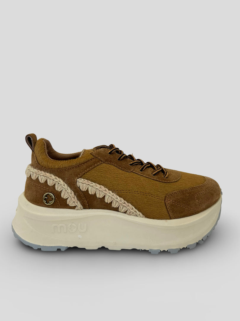 MOU Speed Sneaker Lace Cowskin COGNAC