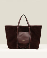 Bolso GAIMO Inés Ante y Piel BURDEOS