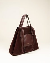 Bolso GAIMO Inés Ante y Piel BURDEOS