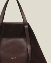 Bolso GAIMO Inés Ante y Piel BURDEOS