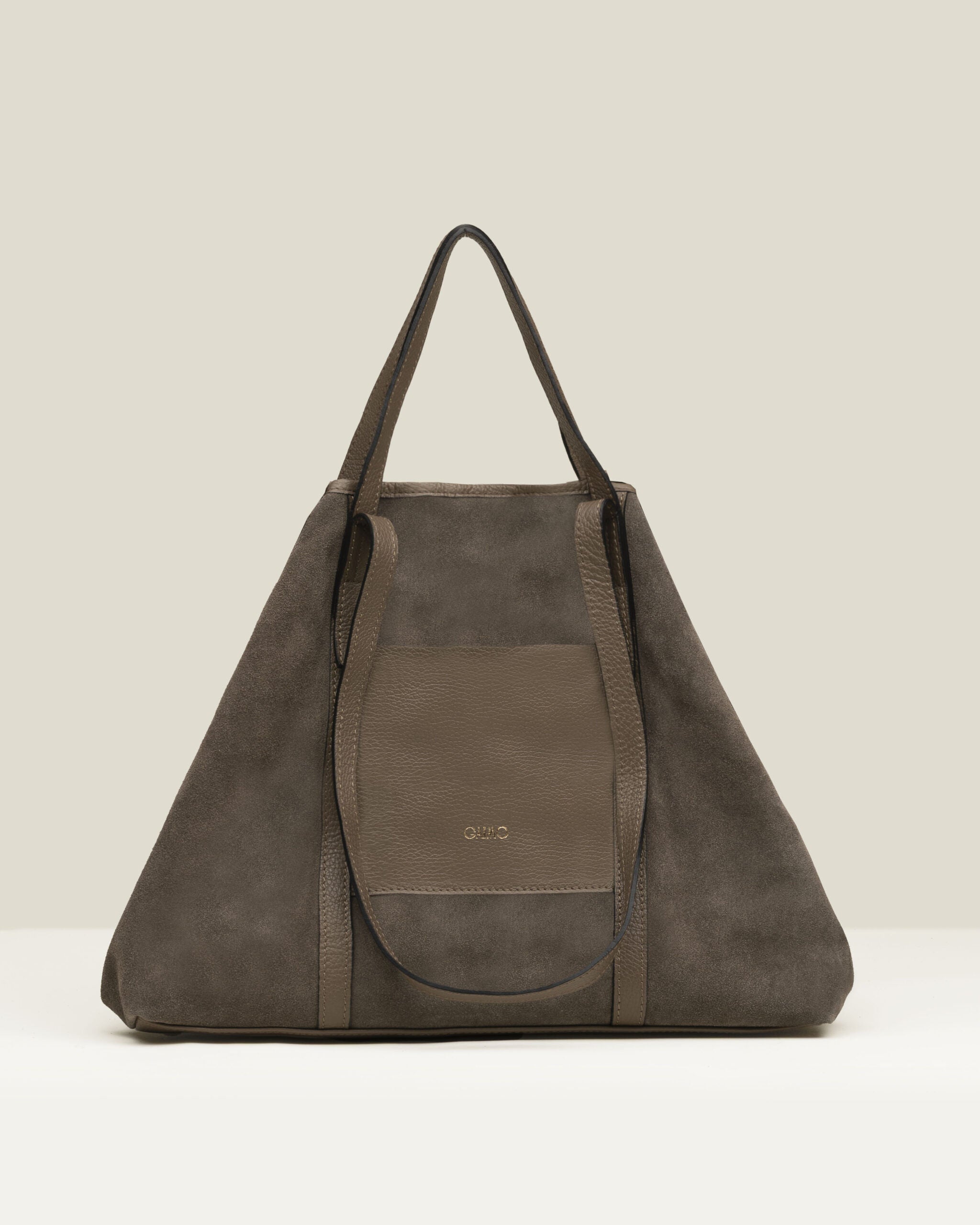 Bolso GAIMO Inés Ante y Piel TAUPE