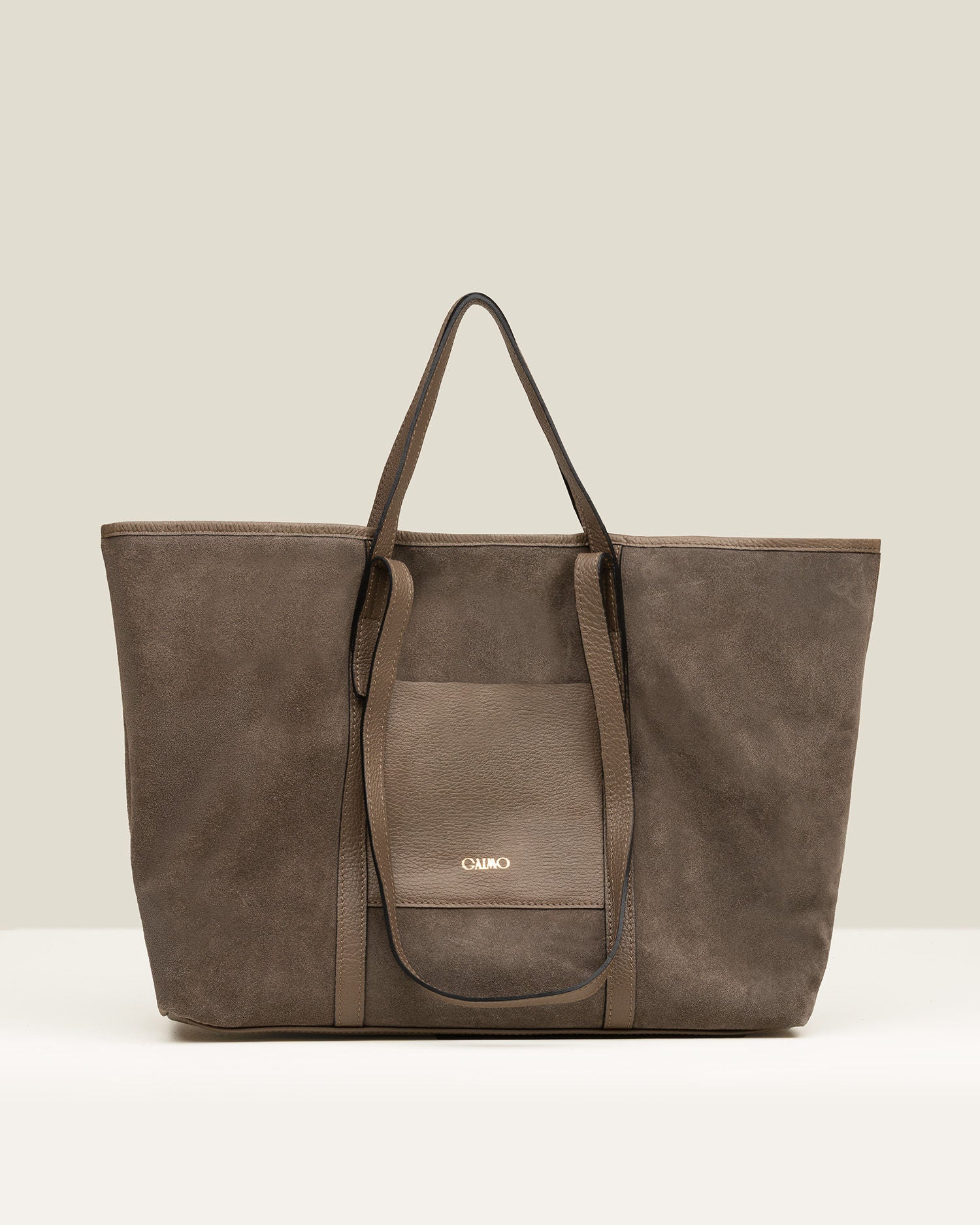 Bolso GAIMO Inés Ante y Piel TAUPE