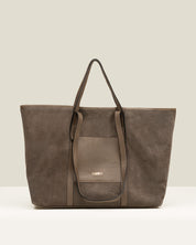 Bolso GAIMO Inés Ante y Piel TAUPE