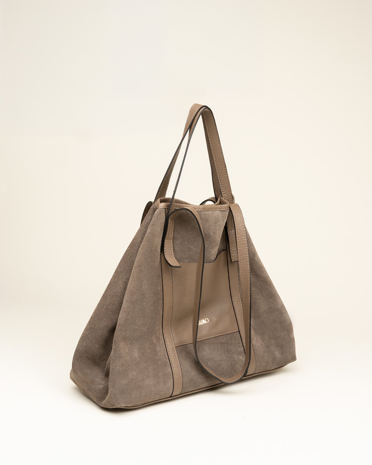 Bolso GAIMO Inés Ante y Piel TAUPE