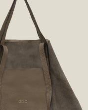 Bolso GAIMO Inés Ante y Piel TAUPE