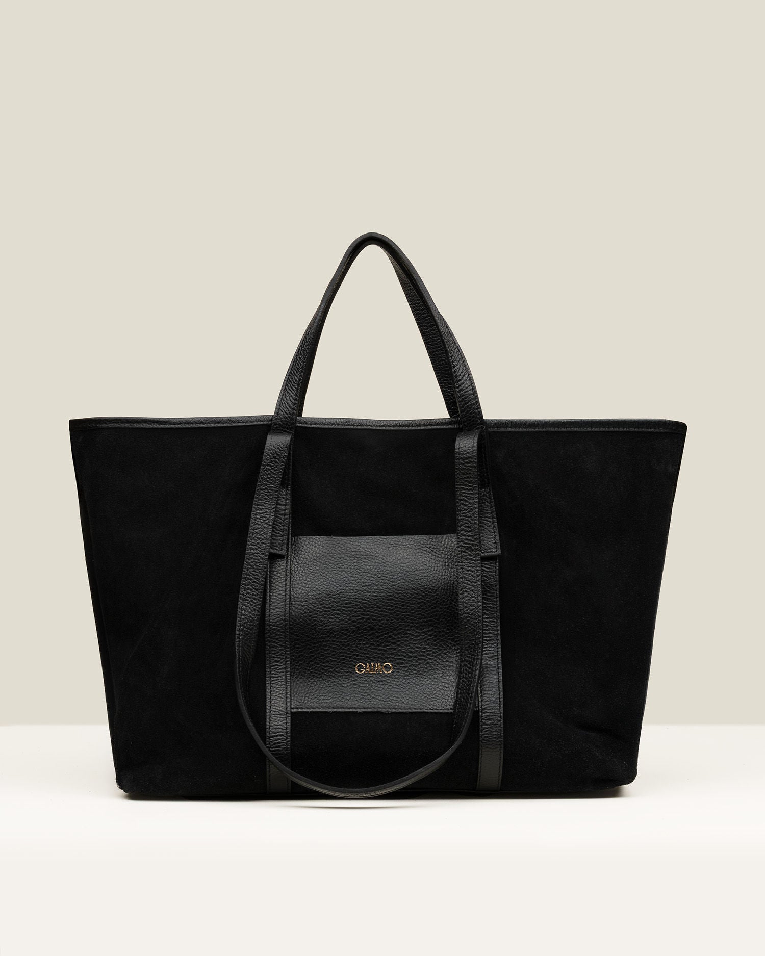 Bolso GAIMO Inés Ante y Piel NEGRO