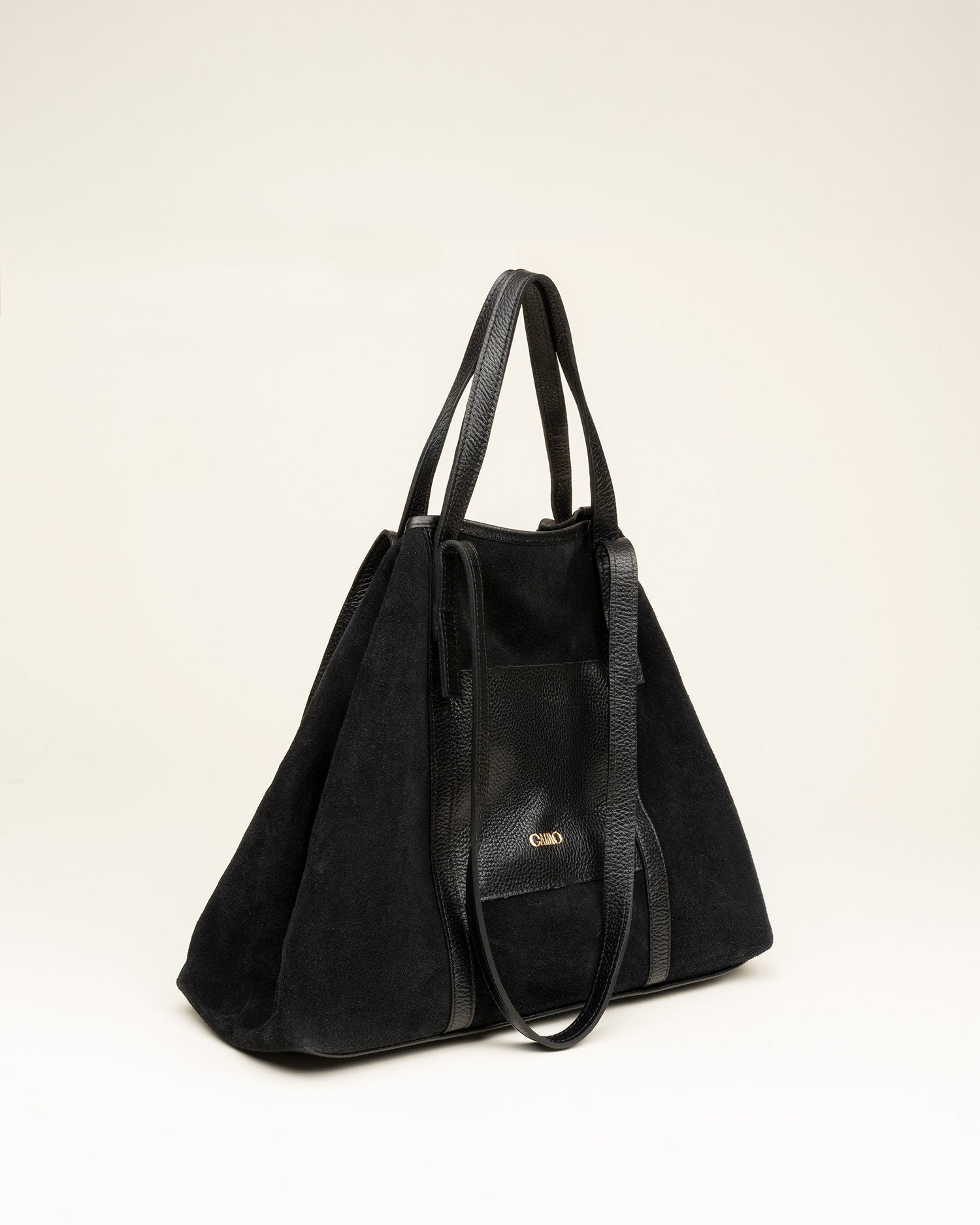 Bolso GAIMO Inés Ante y Piel NEGRO