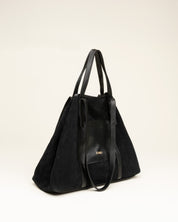 Bolso GAIMO Inés Ante y Piel NEGRO