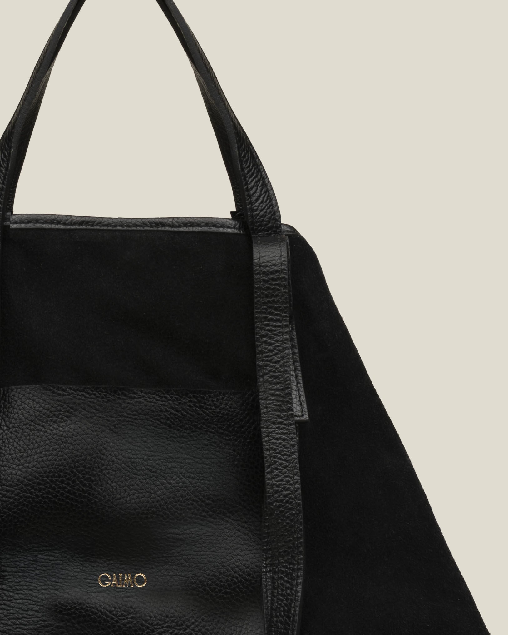 Bolso GAIMO Inés Ante y Piel NEGRO