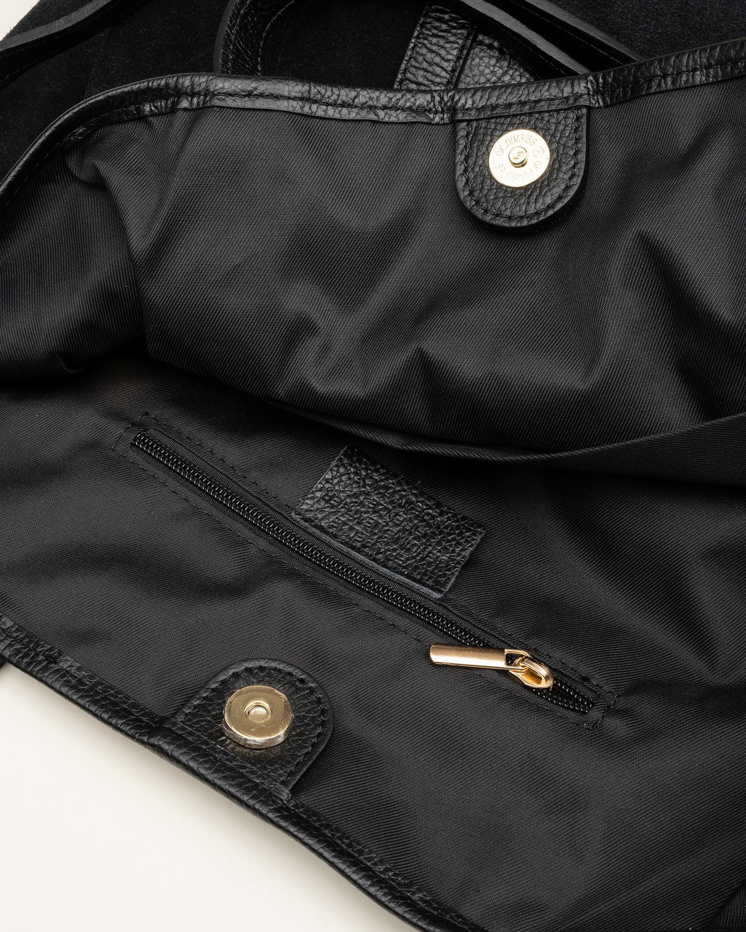 Bolso GAIMO Inés Ante y Piel NEGRO