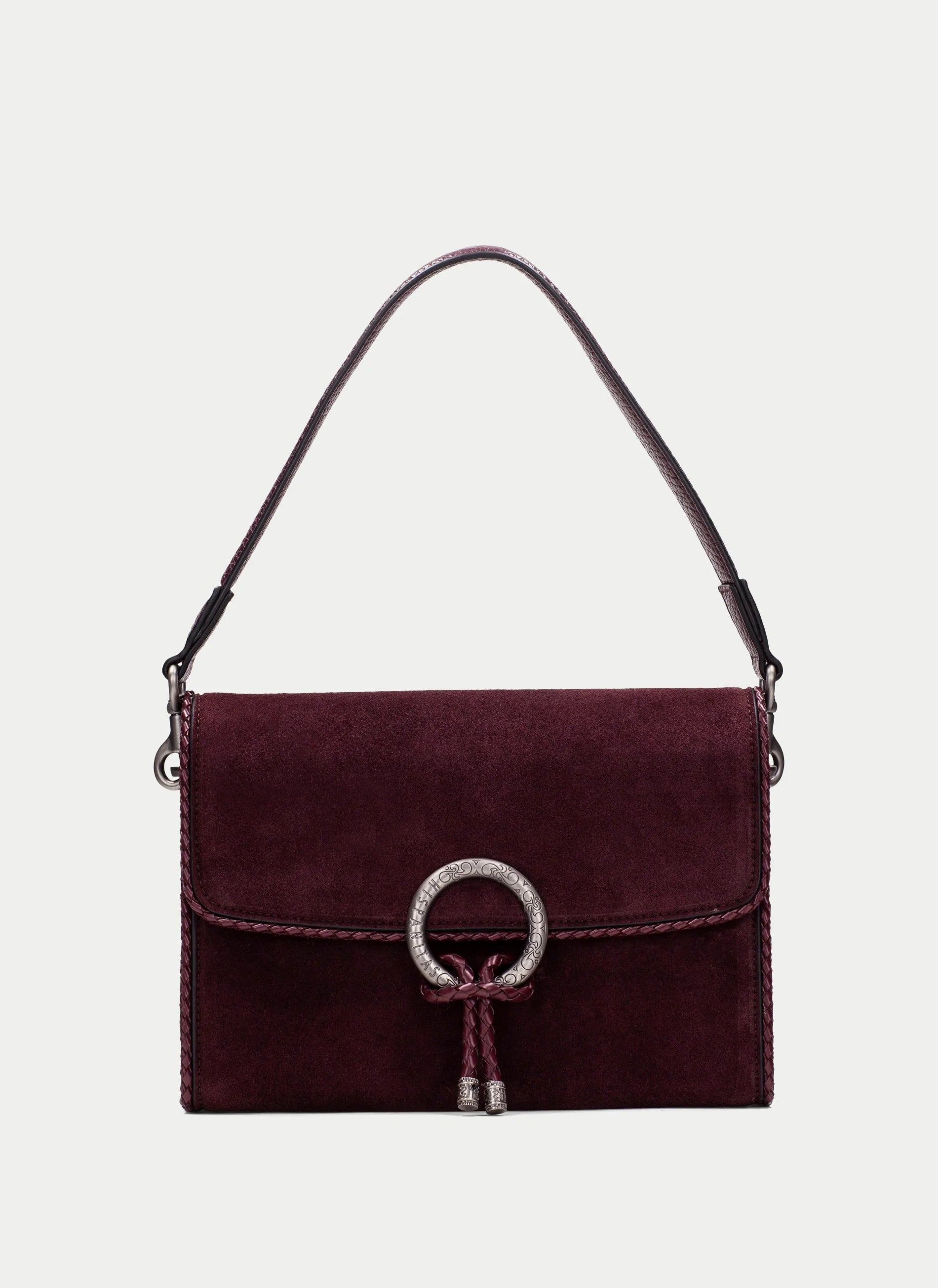 Bolso Hombro HISPANITAS Solapa BURDEOS