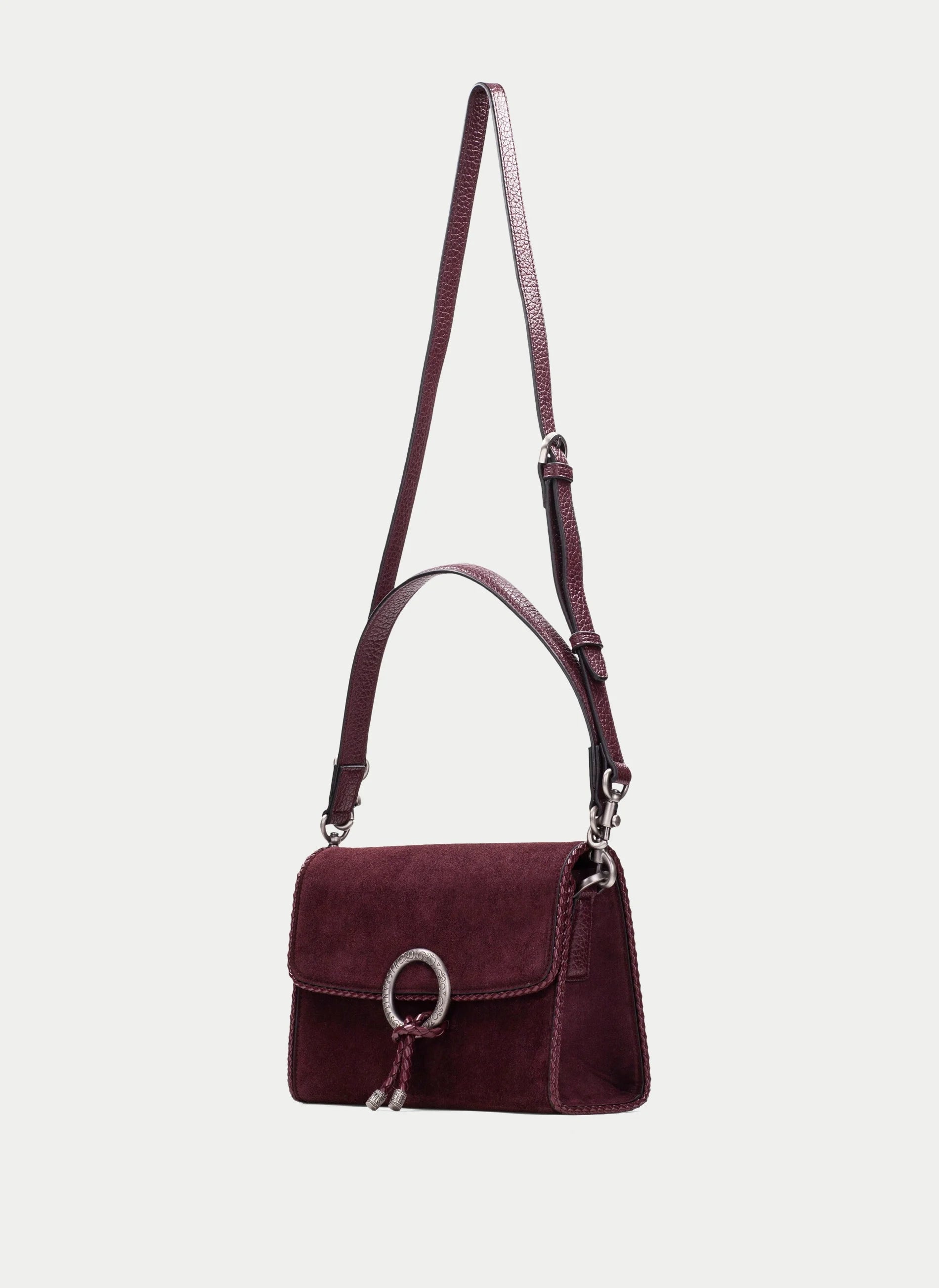 Bolso Hombro HISPANITAS Solapa BURDEOS